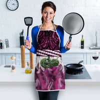 Pink Traditional Cloak Aotearoa Apron Maori Paua Shell Korowai Pattern - Polynesian Pride