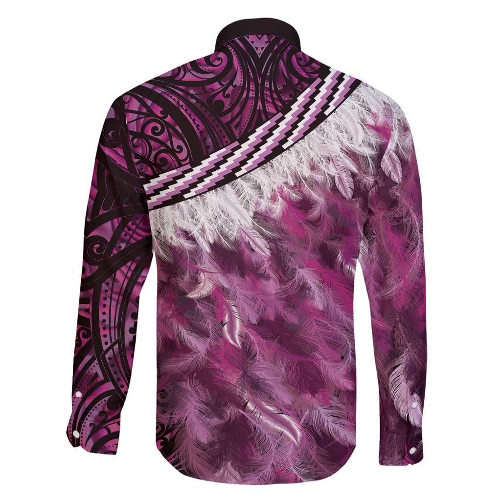 Pink Traditional Cloak Aotearoa Family Matching Summer Maxi Dress and Hawaiian Shirt Maori Paua Shell Korowai Pattern LT14 - Polynesian Pride