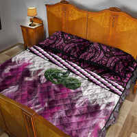 Pink Traditional Cloak Aotearoa Quilt Bed Set Maori Paua Shell Korowai Pattern LT14 - Polynesian Pride