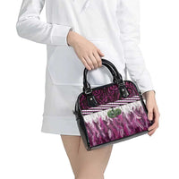 Pink Traditional Cloak Aotearoa Shoulder Handbag Maori Paua Shell Korowai Pattern LT14 - Polynesian Pride