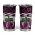 Pink Traditional Cloak Aotearoa Tumbler Cup Maori Paua Shell Korowai Pattern
