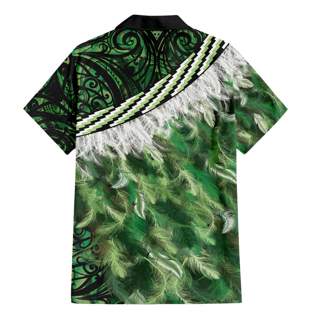 Green Traditional Cloak Aotearoa Family Matching Mermaid Dress and Hawaiian Shirt Maori Paua Shell Korowai Pattern LT14 - Polynesian Pride