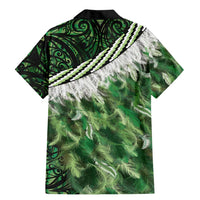 Green Traditional Cloak Aotearoa Family Matching Mermaid Dress and Hawaiian Shirt Maori Paua Shell Korowai Pattern LT14 - Polynesian Pride