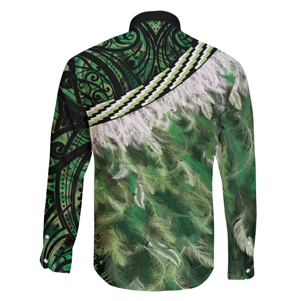 Green Traditional Cloak Aotearoa Family Matching Short Sleeve Bodycon Dress and Hawaiian Shirt Maori Paua Shell Korowai Pattern LT14 - Polynesian Pride