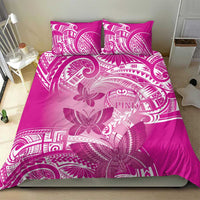 Polynesia Breast Cancer Awareness Bedding Set Think Pink Ribbon Polynesian Butterflies