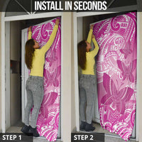 Personalised Polynesia Breast Cancer Awareness Door Cover Think Pink Ribbon Polynesian Butterflies