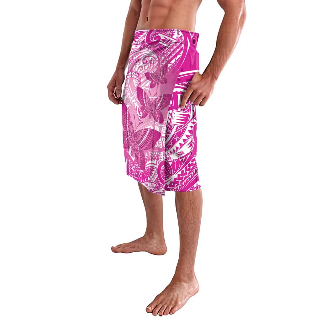 Personalised Polynesia Breast Cancer Awareness Lavalava Think Pink Ribbon Polynesian Butterflies