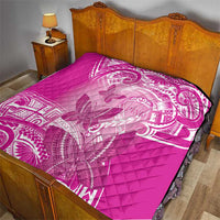 Polynesia Breast Cancer Awareness Quilt Think Pink Ribbon Polynesian Butterflies