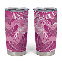 Personalised Polynesia Breast Cancer Awareness Tumbler Cup Think Pink Ribbon Polynesian Butterflies LT14 Pink - Polynesian Pride