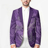 Personalised Polynesia Lupus Awareness Month Blazer Warrior Purple Ribbon Polynesian Butterflies