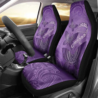 Polynesia Lupus Awareness Month Car Seat Cover Warrior Purple Ribbon Polynesian Butterflies