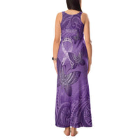 Personalised Polynesia Lupus Awareness Month Tank Maxi Dress Warrior Purple Ribbon Polynesian Butterflies