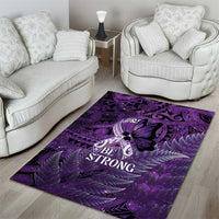 Lupus Awareness Month New Zealand Area Rug Be Strong Warrior Maori Silver Fern