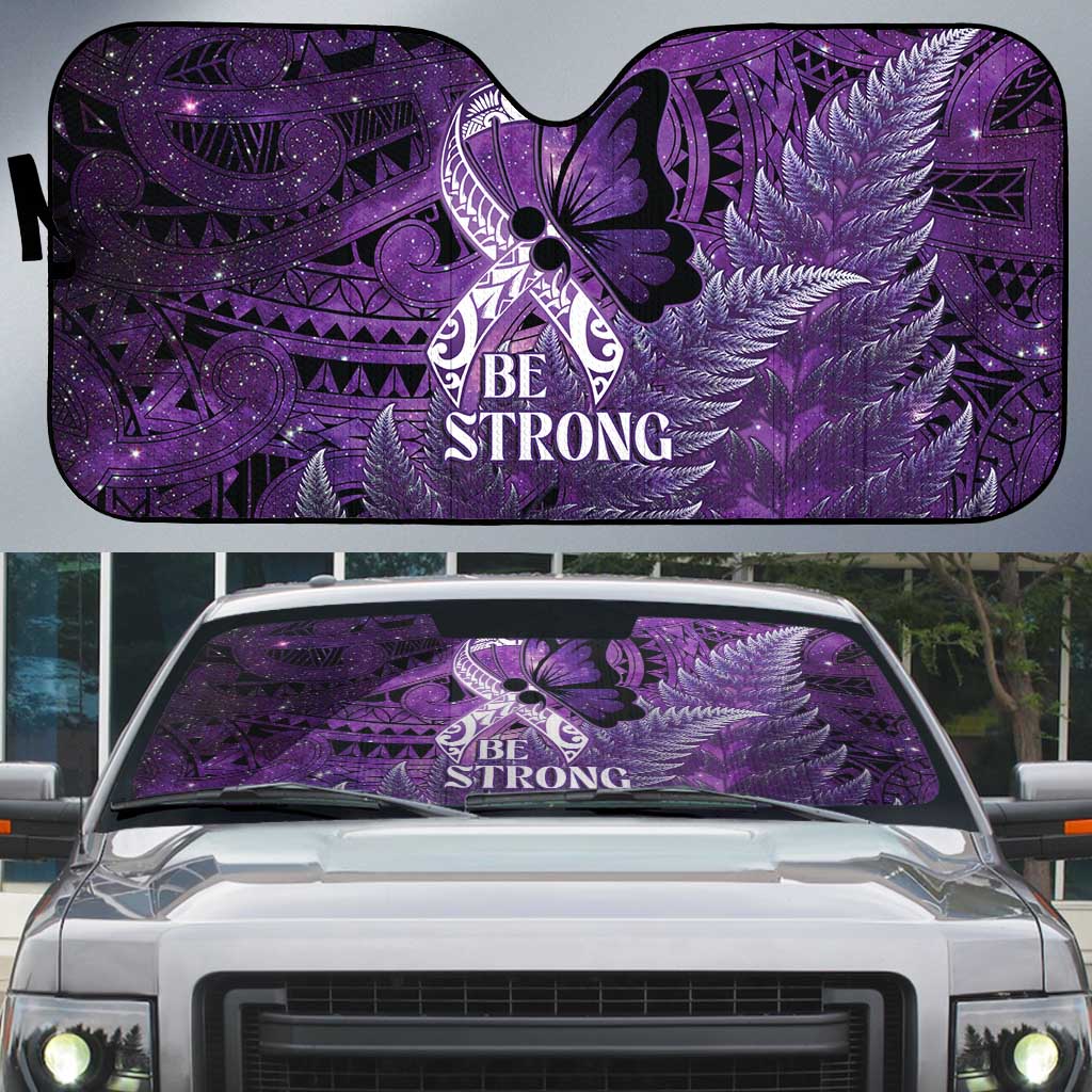 Lupus Awareness Month New Zealand Auto Sun Shade Be Strong Warrior Maori Silver Fern