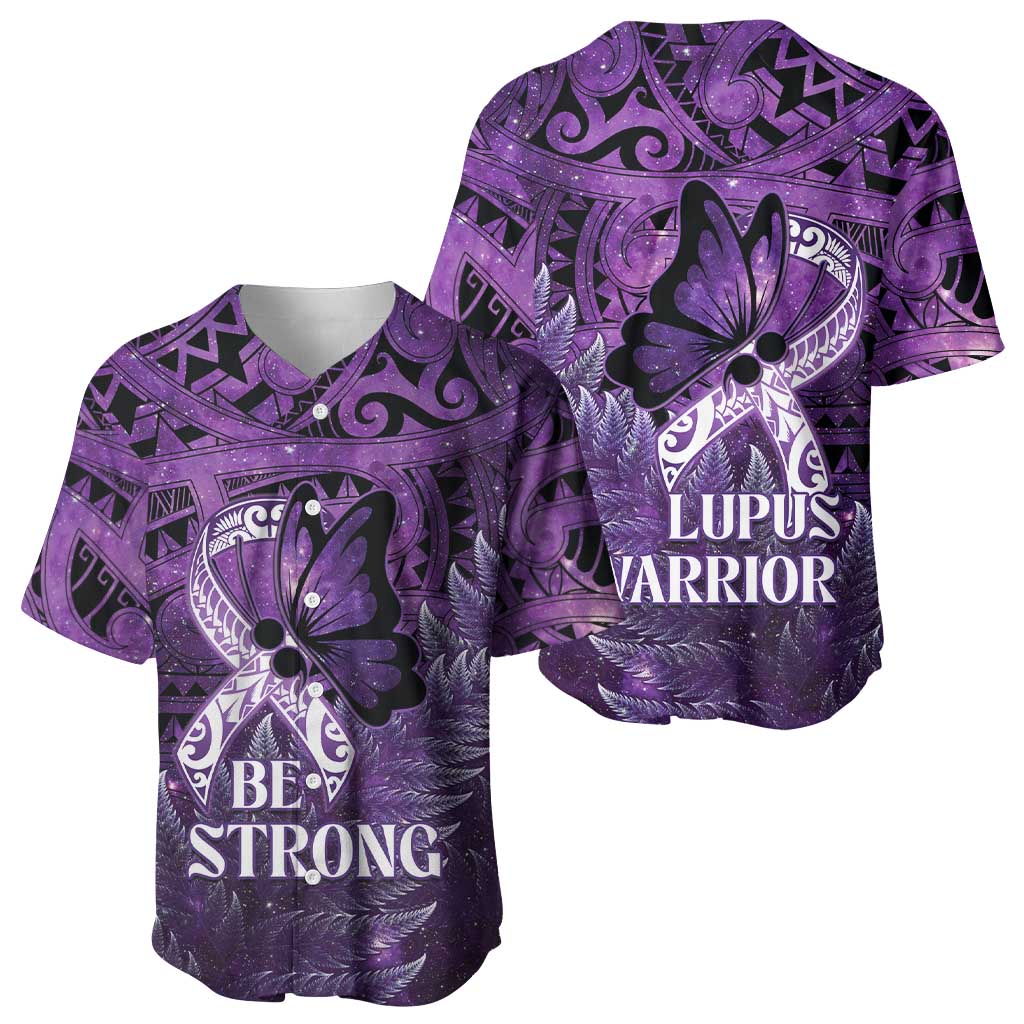 Lupus Awareness Month New Zealand Baseball Jersey Be Strong Warrior Maori Silver Fern