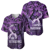 Lupus Awareness Month New Zealand Baseball Jersey Be Strong Warrior Maori Silver Fern