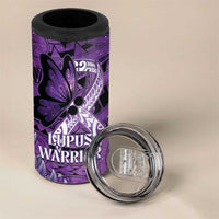 Lupus Awareness Month New Zealand 4 in 1 Can Cooler Tumbler Be Strong Warrior Maori Silver Fern LT14 - Polynesian Pride