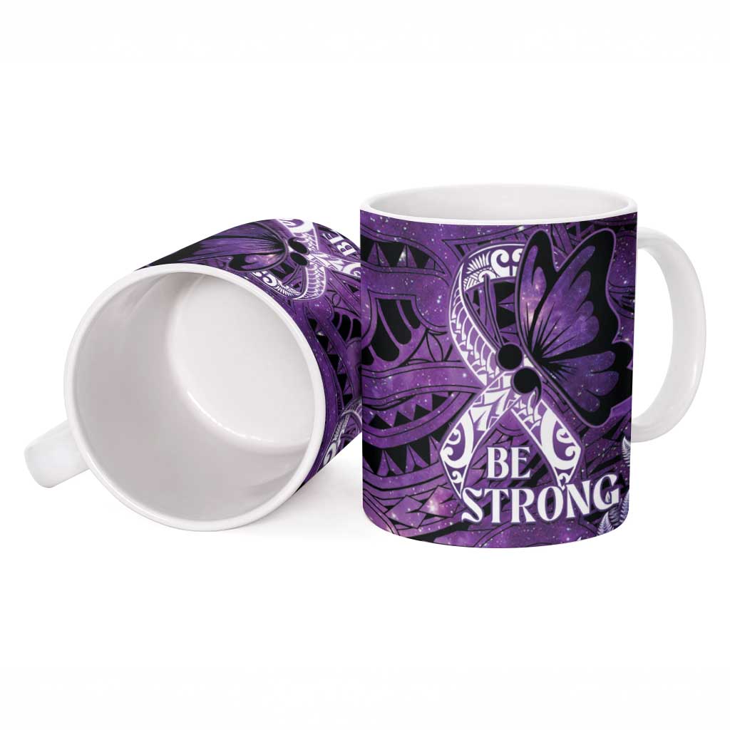 Lupus Awareness Month New Zealand Ceramic Mug Be Strong Warrior Maori Silver Fern LT14 - Polynesian Pride