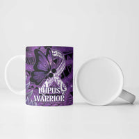 Lupus Awareness Month New Zealand Ceramic Mug Be Strong Warrior Maori Silver Fern LT14 - Polynesian Pride