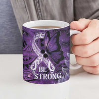 Lupus Awareness Month New Zealand Ceramic Mug Be Strong Warrior Maori Silver Fern LT14 - Polynesian Pride