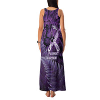 Lupus Awareness Month New Zealand Family Matching Tank Maxi Dress and Hawaiian Shirt Be Strong Warrior Maori Silver Fern LT14 - Polynesian Pride