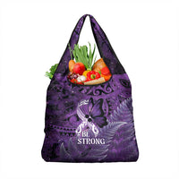 Lupus Awareness Month New Zealand Grocery Bag Be Strong Warrior Maori Silver Fern