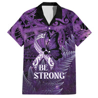 Lupus Awareness Month New Zealand Hawaiian Shirt Be Strong Warrior Maori Silver Fern LT14 Purple - Polynesian Pride