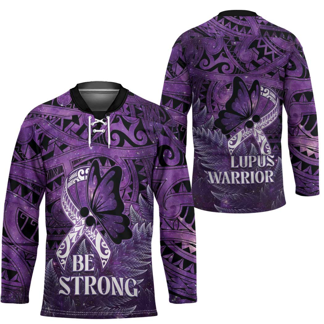 Lupus Awareness Month New Zealand Hockey Jersey Be Strong Warrior Maori Silver Fern LT14 - Polynesian Pride