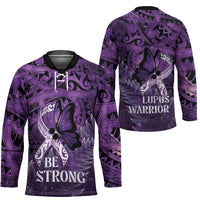 Lupus Awareness Month New Zealand Hockey Jersey Be Strong Warrior Maori Silver Fern LT14 - Polynesian Pride