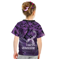 Lupus Awareness Month New Zealand Kid T Shirt Be Strong Warrior Maori Silver Fern LT14 - Polynesian Pride