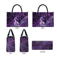 Lupus Awareness Month New Zealand Leather Bag Be Strong Warrior Maori Silver Fern