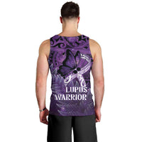 Lupus Awareness Month New Zealand Men Tank Top Be Strong Warrior Maori Silver Fern LT14 - Polynesian Pride