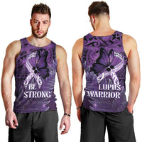 Lupus Awareness Month New Zealand Men Tank Top Be Strong Warrior Maori Silver Fern LT14 - Polynesian Pride