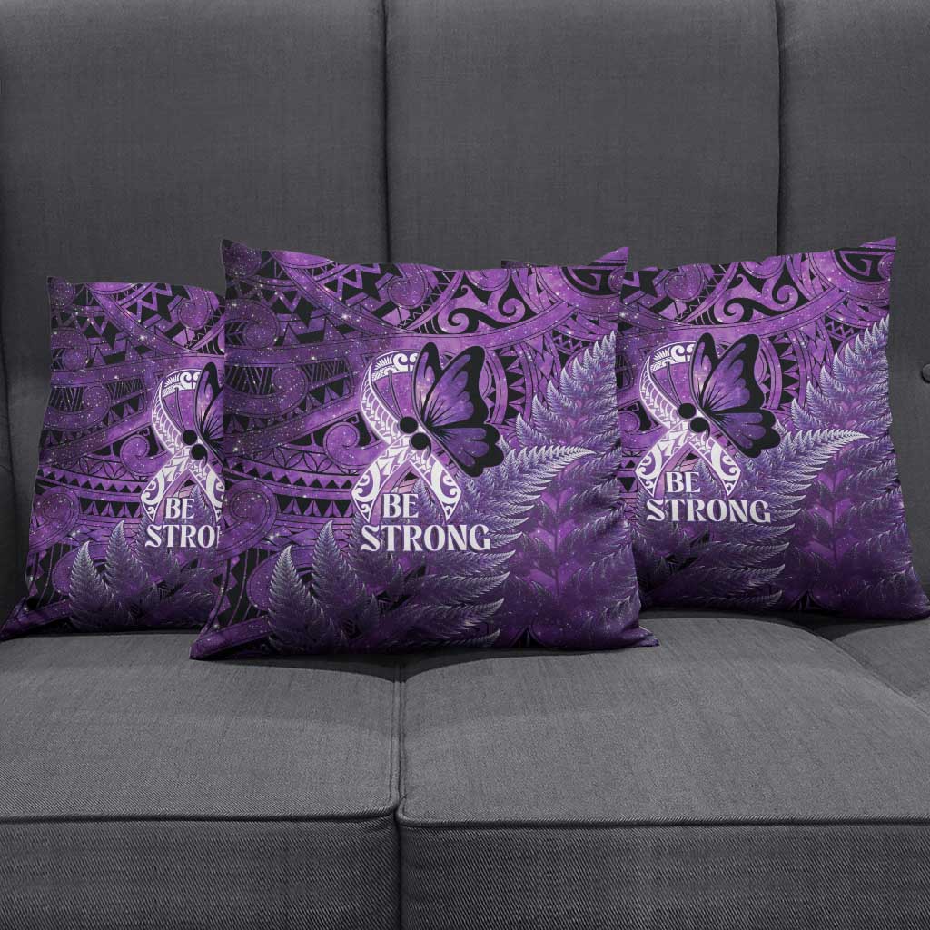 Lupus Awareness Month New Zealand Pillow Cover Be Strong Warrior Maori Silver Fern