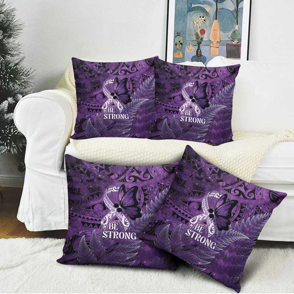 Lupus Awareness Month New Zealand Pillow Cover Be Strong Warrior Maori Silver Fern