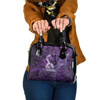 Lupus Awareness Month New Zealand Shoulder Handbag Be Strong Warrior Maori Silver Fern