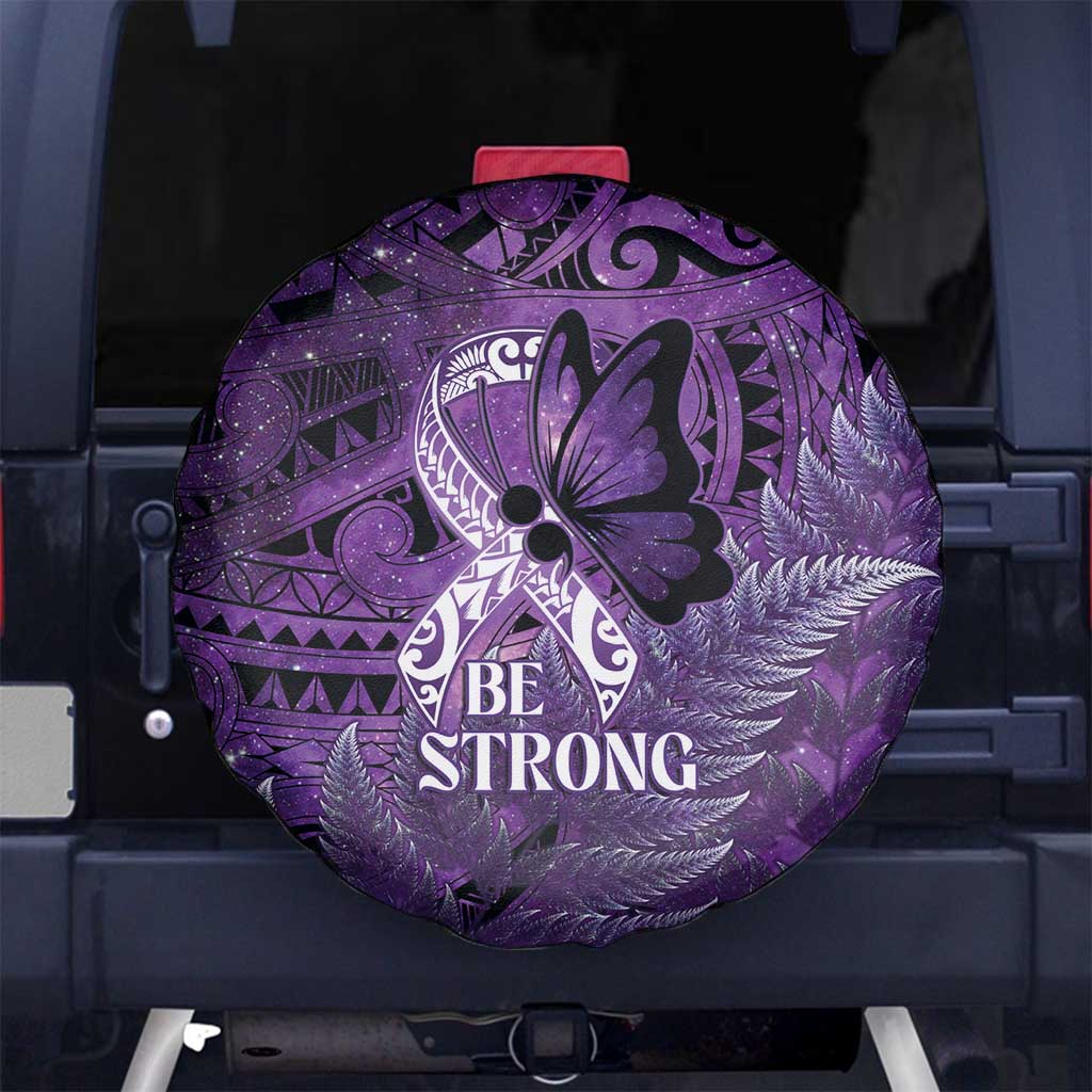 Lupus Awareness Month New Zealand Spare Tire Cover Be Strong Warrior Maori Silver Fern