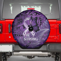Lupus Awareness Month New Zealand Spare Tire Cover Be Strong Warrior Maori Silver Fern LT14 - Polynesian Pride