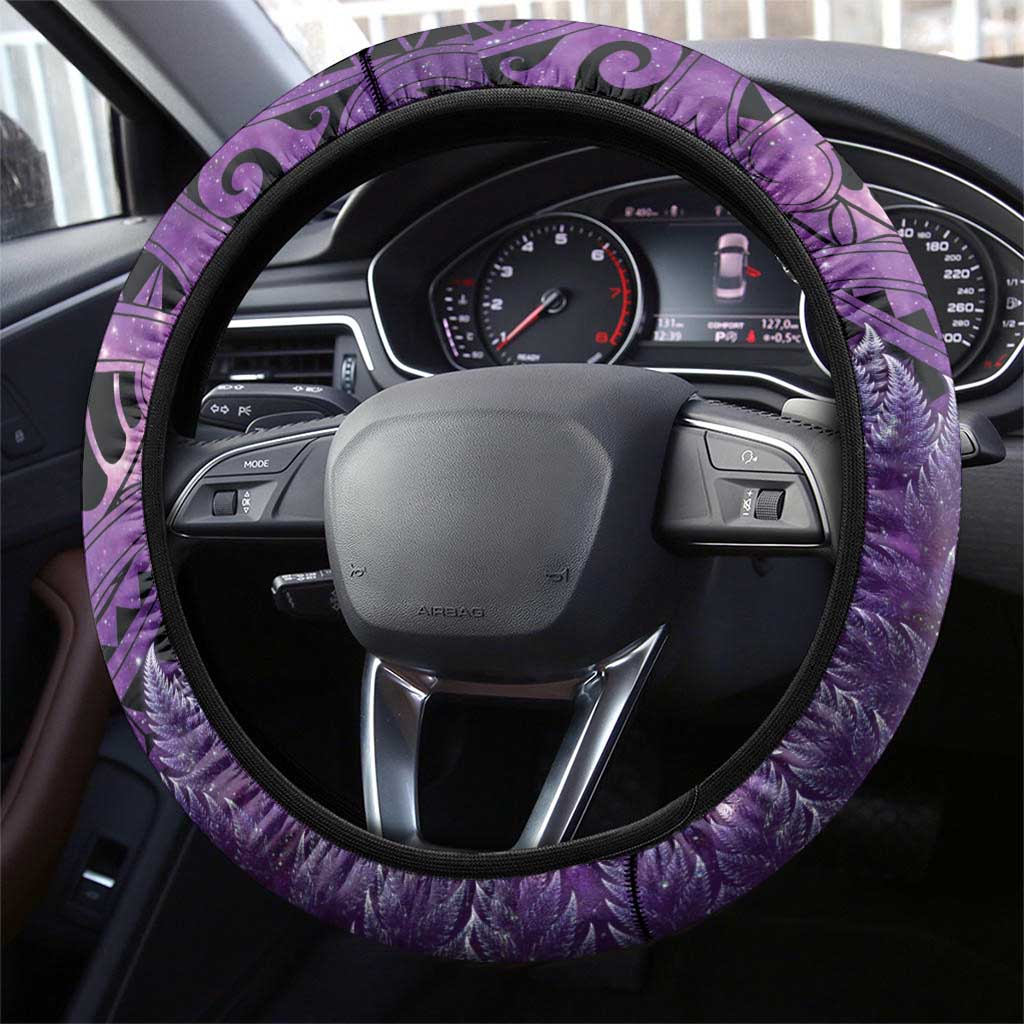 Lupus Awareness Month New Zealand Steering Wheel Cover Be Strong Warrior Maori Silver Fern LT14 - Polynesian Pride