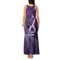 Lupus Awareness Month New Zealand Tank Maxi Dress Be Strong Warrior Maori Silver Fern LT14 - Polynesian Pride