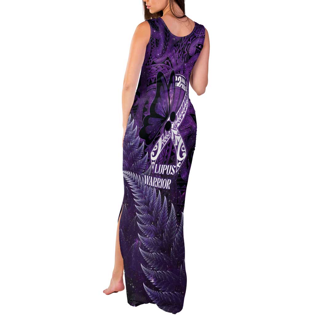 Lupus Awareness Month New Zealand Tank Maxi Dress Be Strong Warrior Maori Silver Fern LT14 - Polynesian Pride