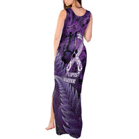 Lupus Awareness Month New Zealand Tank Maxi Dress Be Strong Warrior Maori Silver Fern LT14 - Polynesian Pride
