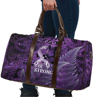 Lupus Awareness Month New Zealand Travel Bag Be Strong Warrior Maori Silver Fern LT14 - Polynesian Pride