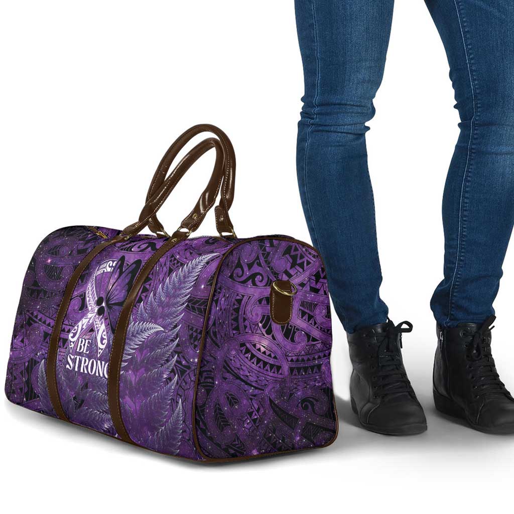 Lupus Awareness Month New Zealand Travel Bag Be Strong Warrior Maori Silver Fern LT14 - Polynesian Pride
