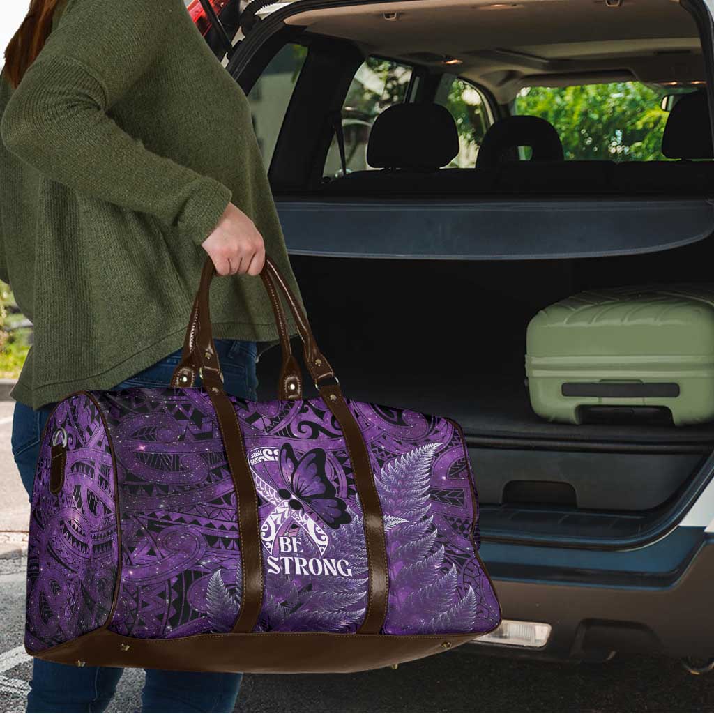 Lupus Awareness Month New Zealand Travel Bag Be Strong Warrior Maori Silver Fern LT14 - Polynesian Pride