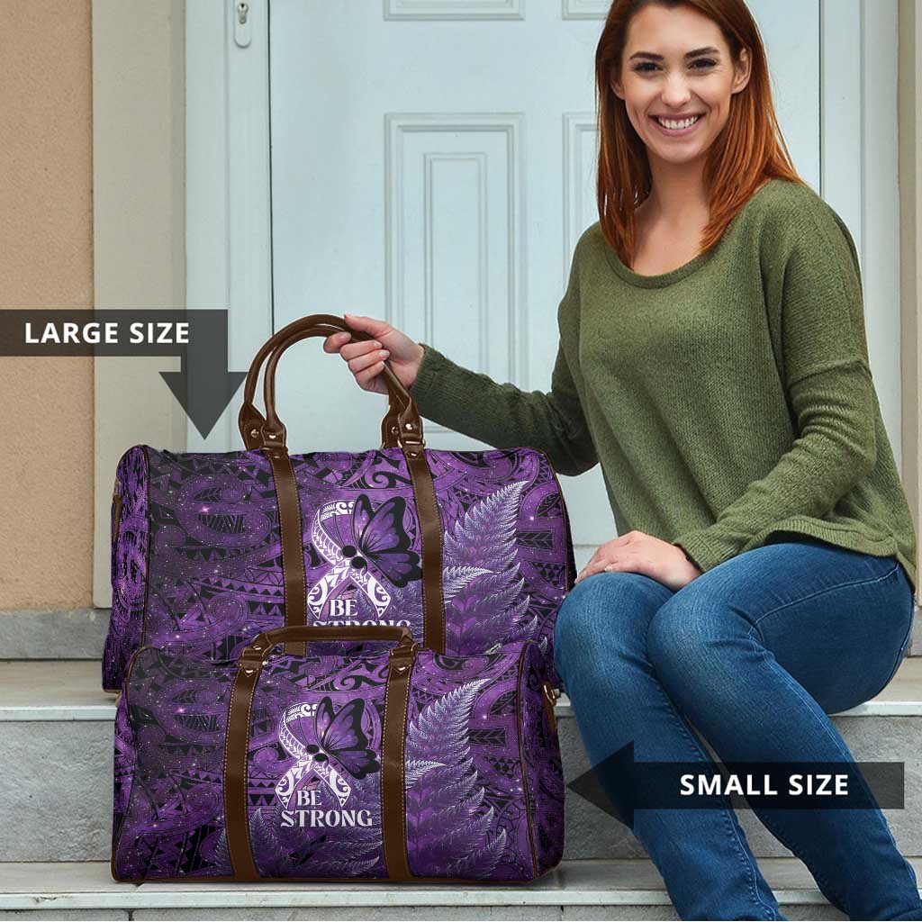 Lupus Awareness Month New Zealand Travel Bag Be Strong Warrior Maori Silver Fern LT14 - Polynesian Pride