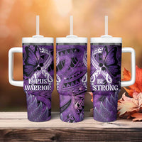 Lupus Awareness Month New Zealand Tumbler With Handle Be Strong Warrior Maori Silver Fern LT14 - Polynesian Pride