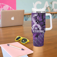 Lupus Awareness Month New Zealand Tumbler With Handle Be Strong Warrior Maori Silver Fern LT14 - Polynesian Pride
