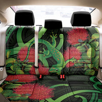 New Zealand Gecko Back Car Seat Cover Aotearoa Maori With Pohutukawa Flowers LT14 - Polynesian Pride