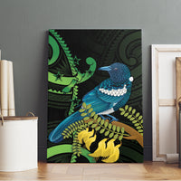 New Zealand Tui Bird Canvas Wall Art Aotearoa Maori With Kowhai Flowers LT14 - Polynesian Pride